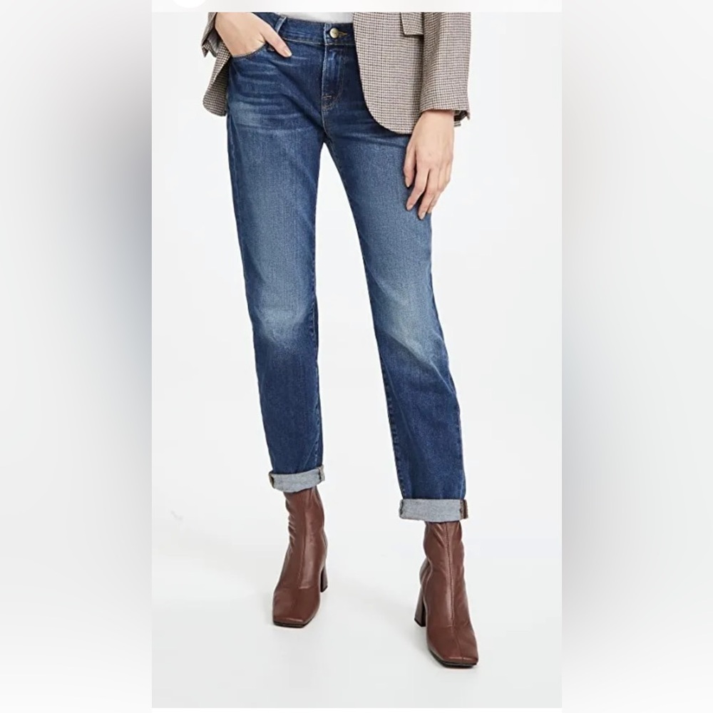NWT FRAME Jeans Mid-rise Straight Leg Relaxed Ankle Jeans Size 26